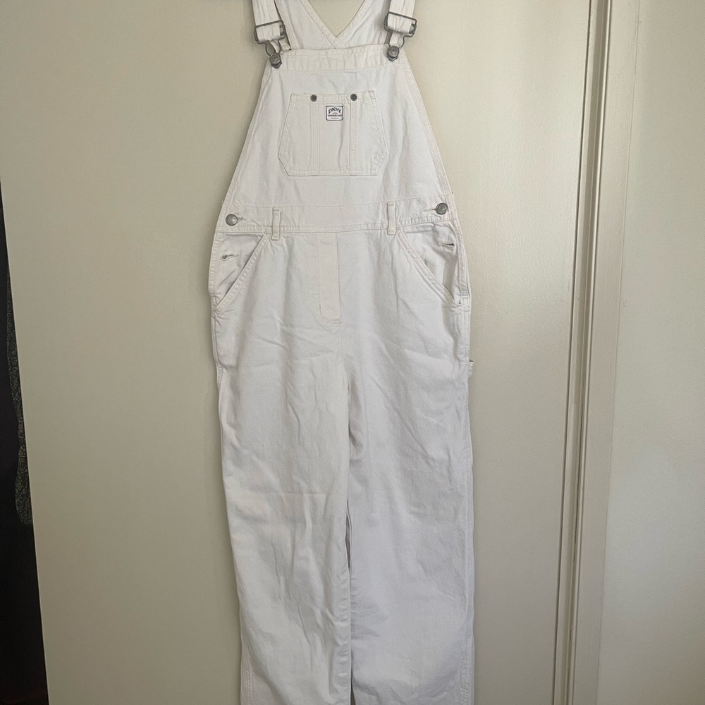 Vintage DKNY ecru overalls